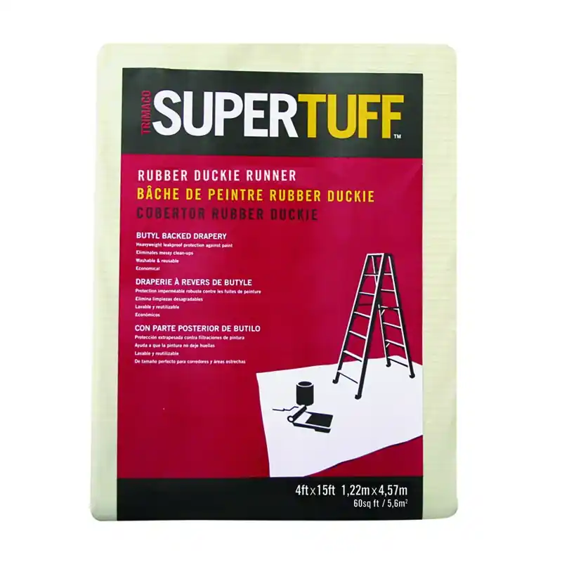 Supertuff 4 Ft. W X 15 Ft. L X 0.06 Mil Butyl Coated Drop Cloth 1 Pk