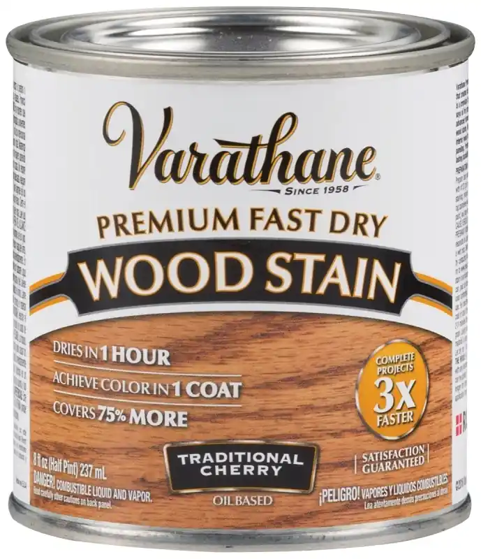 Fast Dry Interior Wood Stain, Oil-based, Traditional Cherry, 1/2-pt.