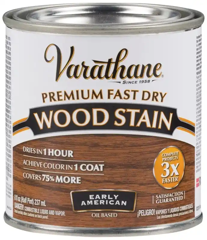 Fast Dry Interior Wood Stain, Oil-based, Early American, 1/2-pt.