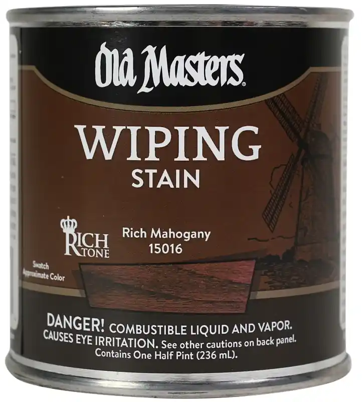 Wiping Stain, Oil-based, Rich Mahogany, 1/2-pt.