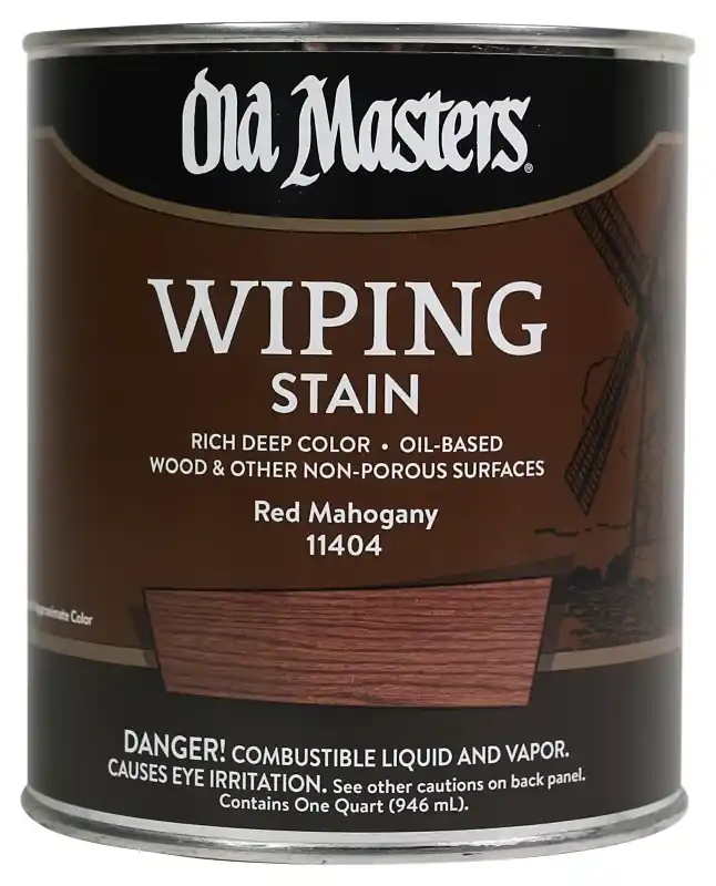 Wiping Stain, Oil-based, Red Mahogany, 1-qt.