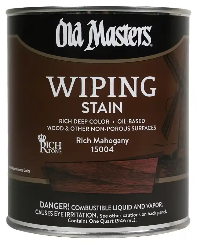 Wiping Stain, Oil-based, Rich Mahogany, 1-qt.