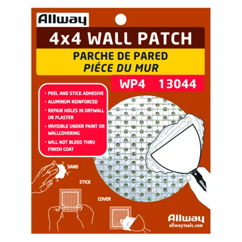 4 In. L X 4 In. W Fiberglass White Self Adhesive Drywall Mesh Patch