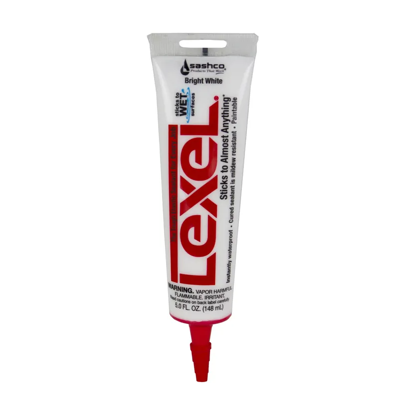 Lexel Caulk, White, 5-oz. Squeeze Tube