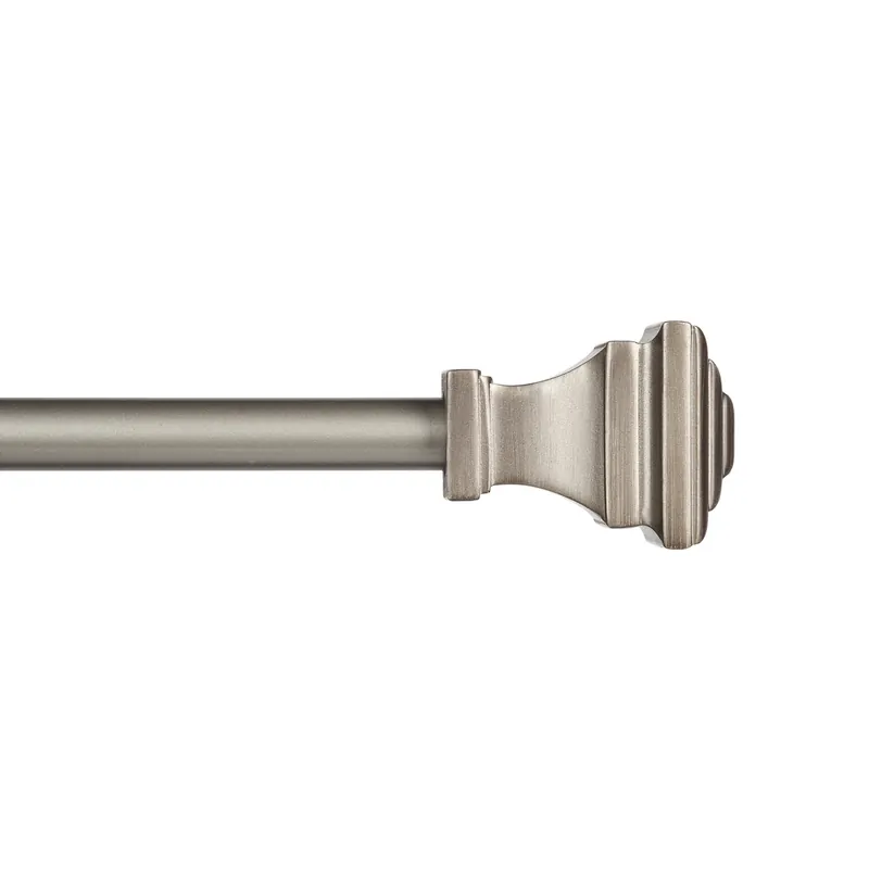 Decorative Curtain Rod, Pewter, 5/8 X 60 To 120 In.