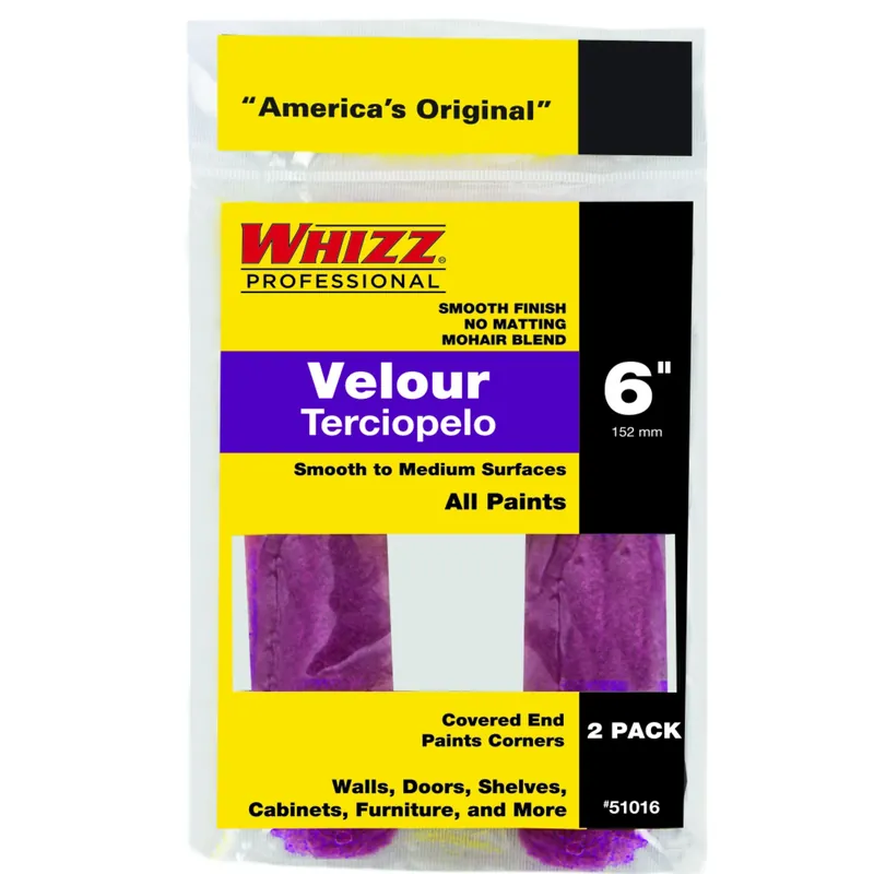 Velour 6 In. W X 3/16 In. Mini Paint Roller Cover 2 Pk