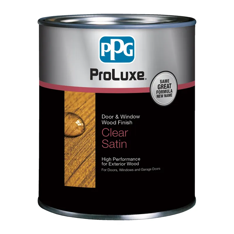 Door & Window Wood Finish, Transparent Satin, Mahogany, 1-qt.