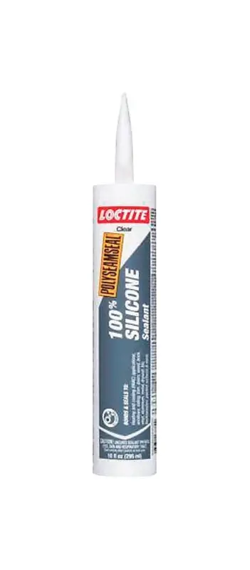 Polyseamseal Kitchen & Bath Sealant, 100% Silicone, Clear, 10 Oz.