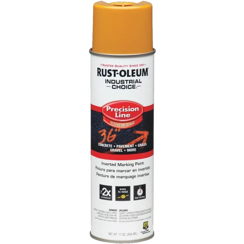 Industrial Choice Caution Yellow Inverted Marking Paint 17 Oz