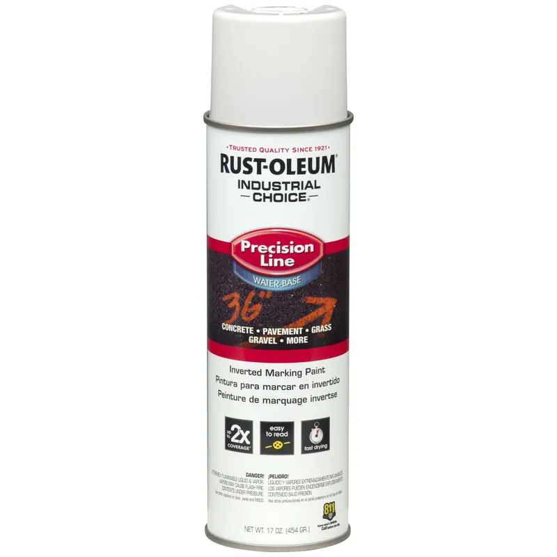 203039 Industrial Choice White Inverted Marking Spray Paint, 17 Oz Can