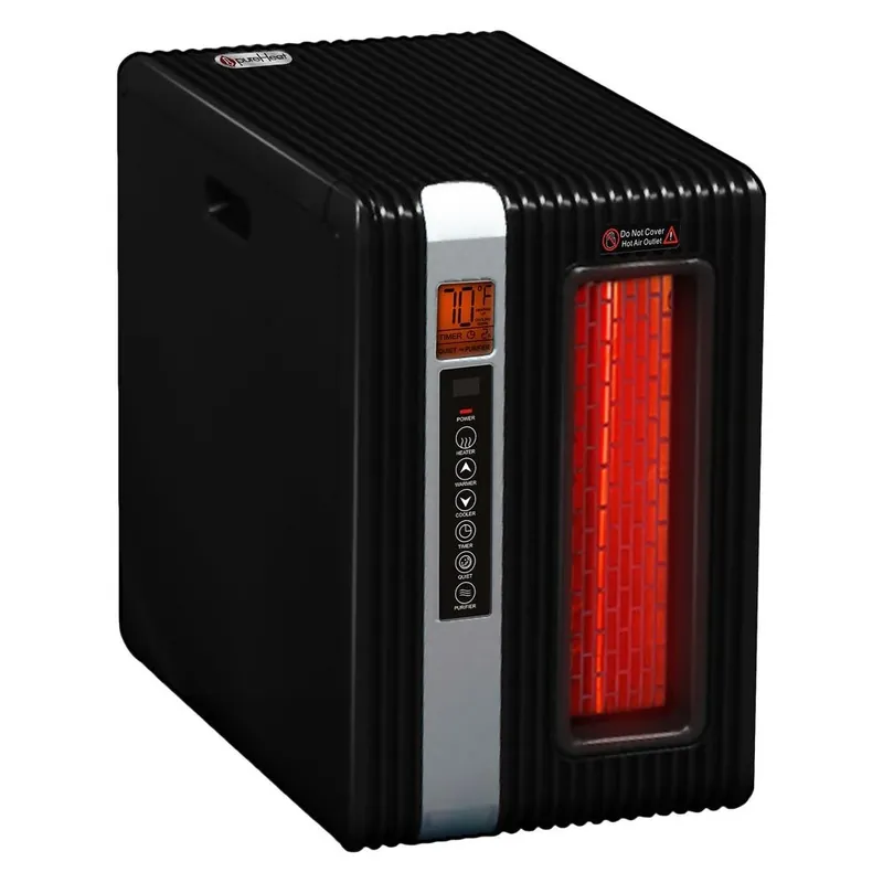 1,500-watt Positive Thermal Coefficient Portable Heater With Remote & Air Purifier