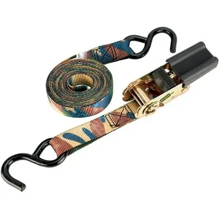 Performance Tool 4 Pack 1 X 15 Olive Drab Camo Tie Down Straps