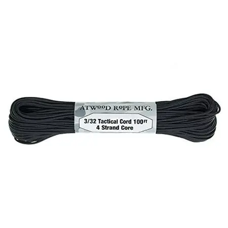 Atwood Tactical Paracord 275 Test Weight 3/32 In. Neon Orange 100 Ft. Length