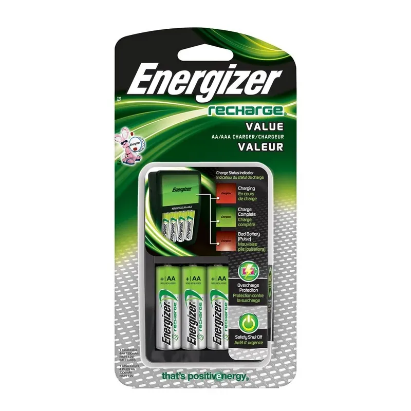 Chvcmwb-4 Aa/aaa Battery Charger With 4 Aa Batteries Included