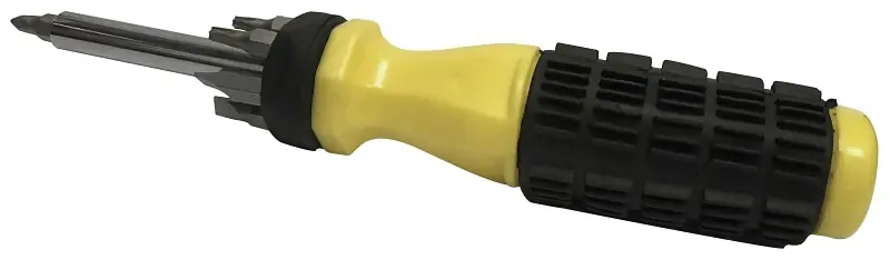 6-in-1 Multi-bit Screwdriver With Built-in Storage And Various Bit Sizes
