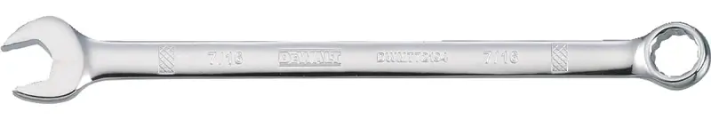 Sae Combination Wrench, Long-panel, 7/16 In.