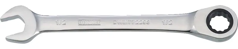 Sae Ratcheting Combination Wrench, Long-panel, 1/2 In.