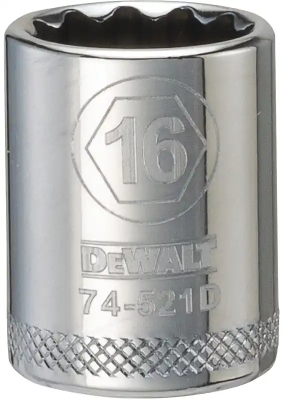 Metric Shallow Socket, 12-point, 3/8 In. Drive, 16mm
