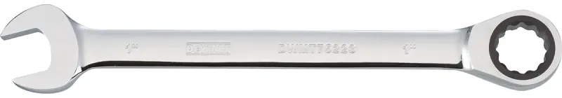Sae Ratcheting Combination Wrench, Long-panel, 1 In.