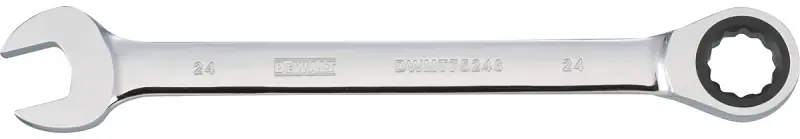Metric Ratcheting Combination Wrench, Long-panel, 24mm