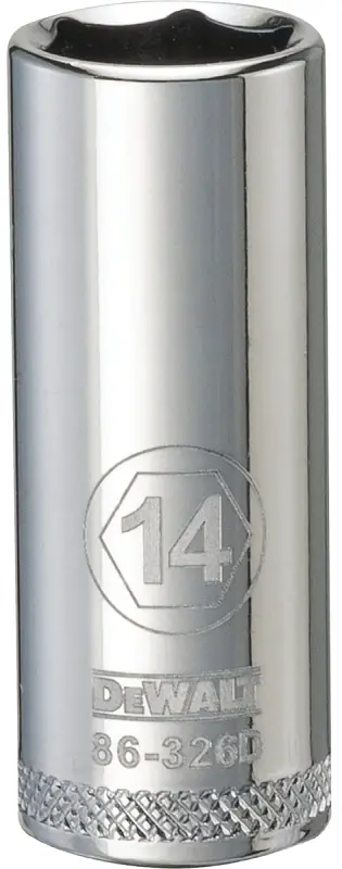 Metric Deep Socket, 6-point, 3/8 In. Drive, 14mm