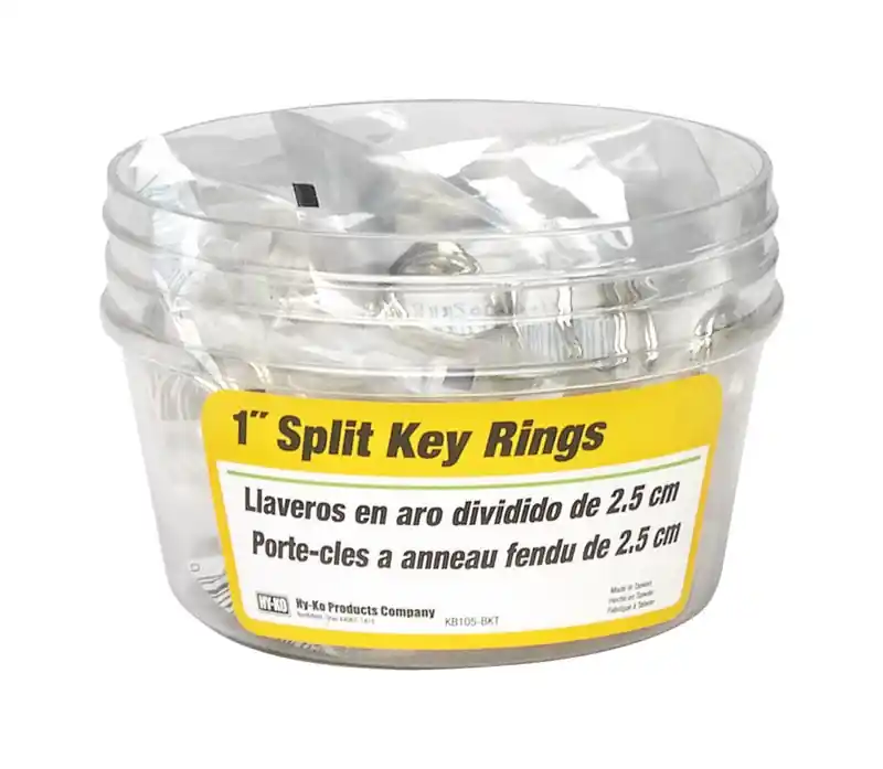 30 Piece 1 Inch Diameter Split Ring Key Rings - Model Kb105-bkt