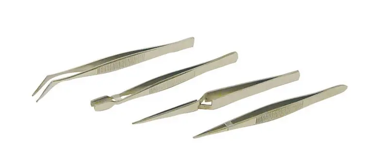 Hy-ko Silver Tweezers 4 Pk