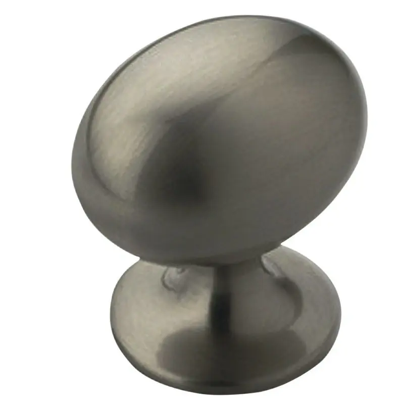 Allison Oval Cabinet Knob 1-3/8 In. D 1 In. Satin Nickel 10 Pk