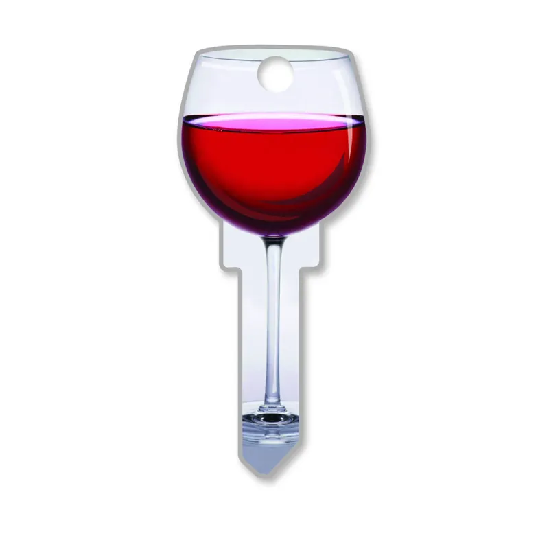 Red Wine Decorative House Key Blank Sc1 For Schlage And Kwikset