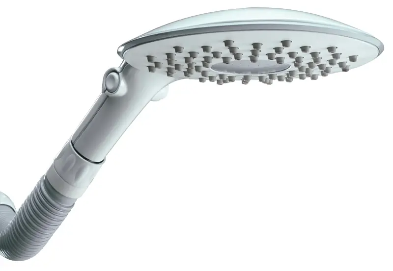 Cascadia® Showerhead, Fixed-mount, 2 Settings, White, 8-in. Diam.