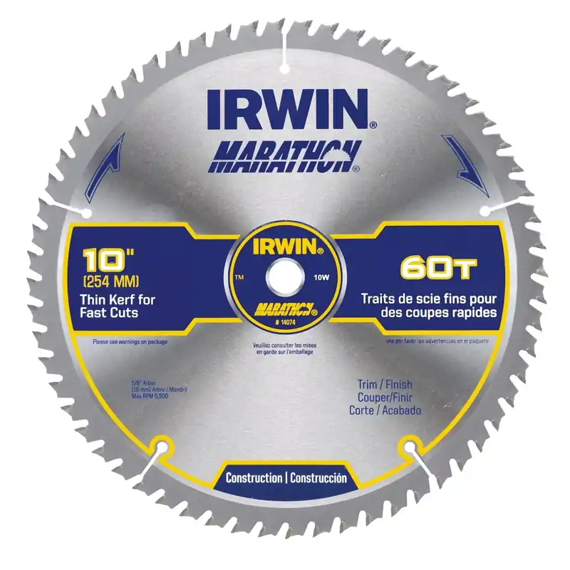 Marathon 10 In. D X 5/8 In. Carbide Miter And Table Saw Blade 60 Teeth 1 Pk