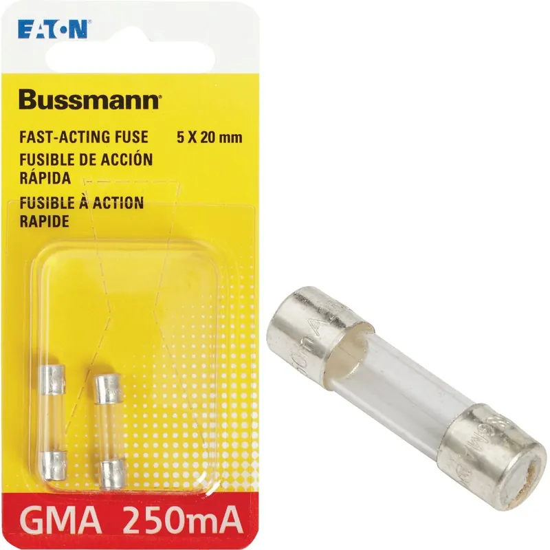 0.25 Amps Fast Acting Glass Fuse 2 Pk
