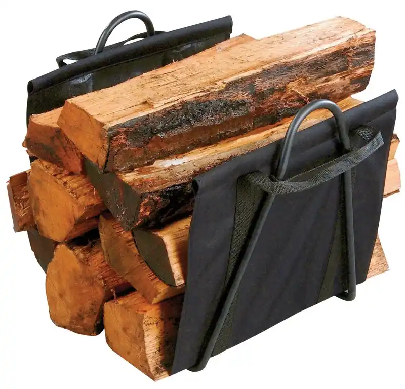 Fireplace Log Tote With Steel Stand
