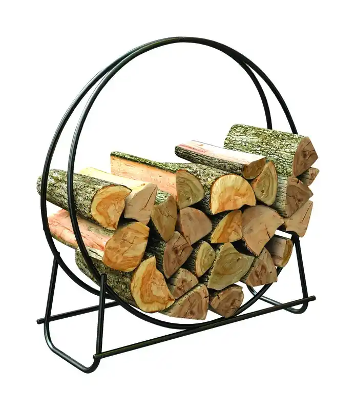 Steel Fireplace Log Hoop, 40 In.