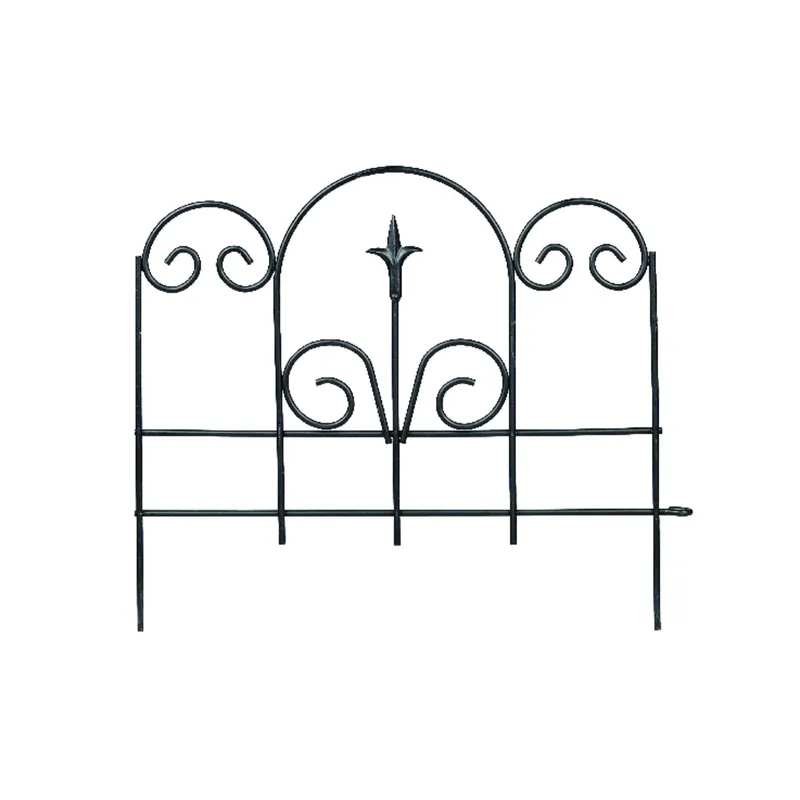 Black Garden Edge With Finial, 16 X 18-1/2 In.
