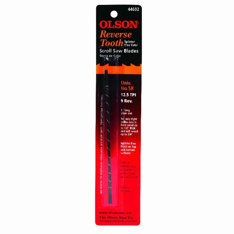 5 In. Carbon Steel Scroll Saw Blade 12.5 Tpi 12 Pk