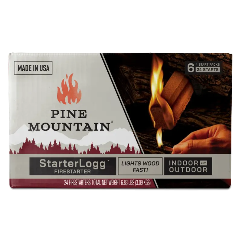 Starter Logg Pine Sawdust Fire Starter 30 Min 6 Pk