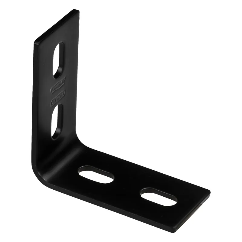 Corner Brace, Black Steel, 3.1 In.
