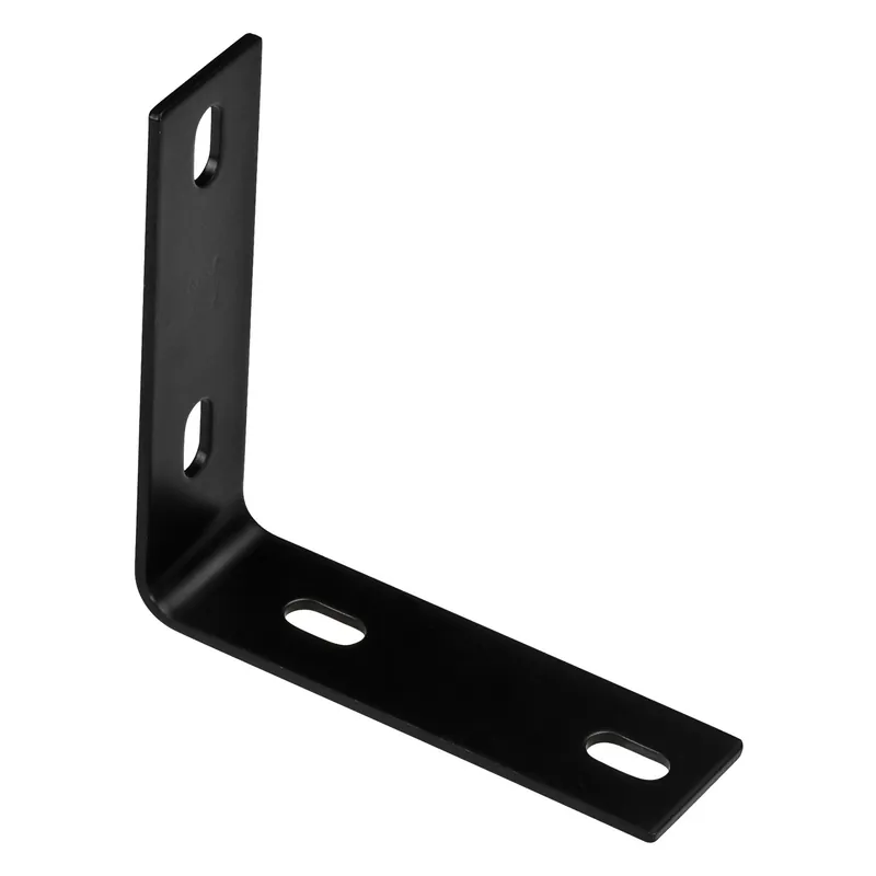 Corner Brace, Black Steel, 5.1 In.