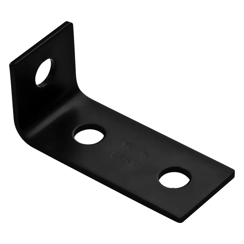 Corner Brace, Black Steel, 3-1/2 In.