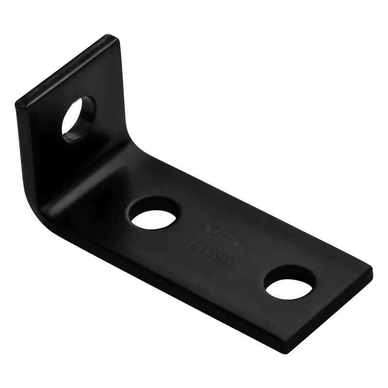 Corner Brace, Black Steel, 3-1/2 In.