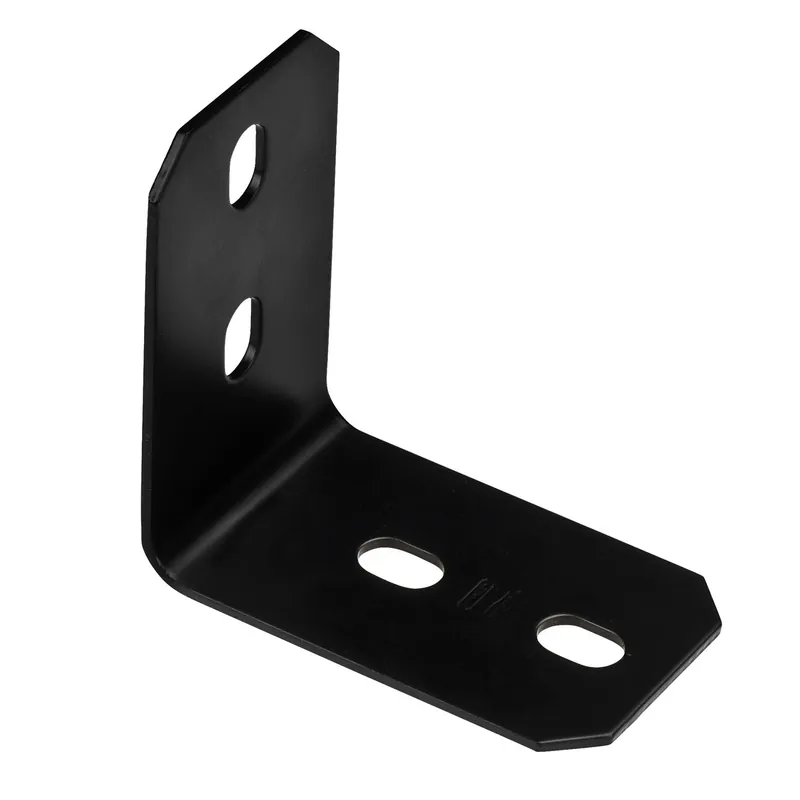 Corner Brace, Black Steel, 4.9 In.