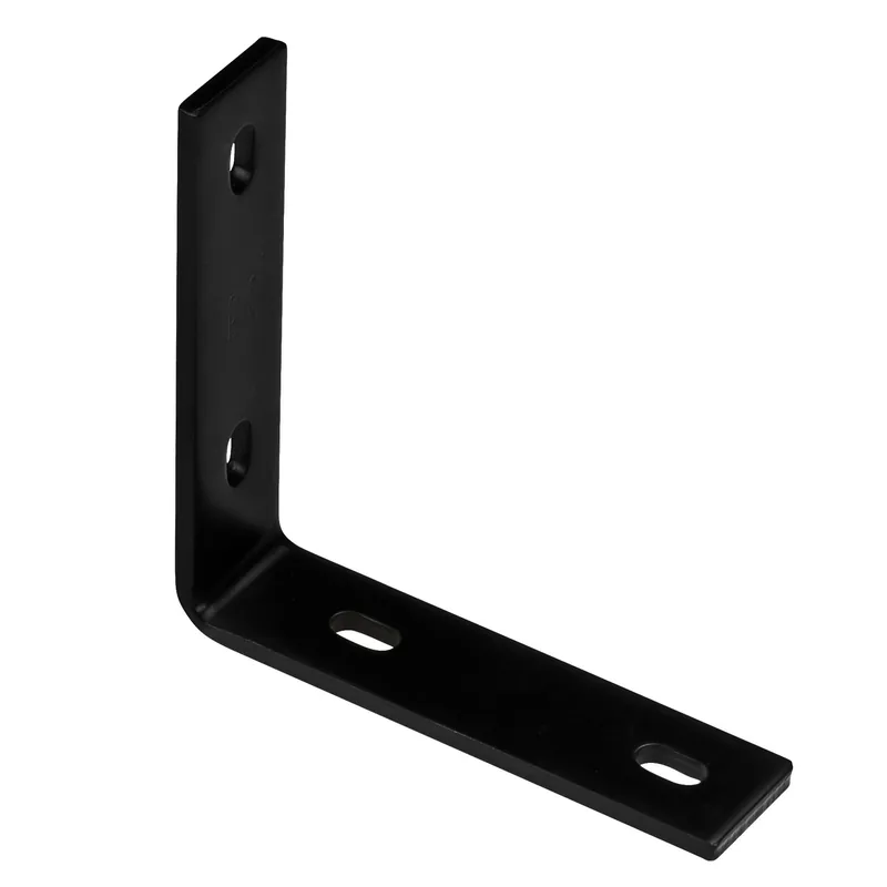 Corner Brace, Black Steel, 6-1/4 In.