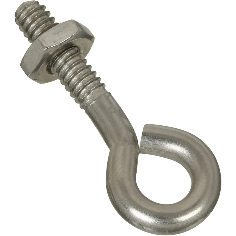 3/16 In. X 1-1/2 In. L Stainless Stainless Steel Eyebolt Nut Included
