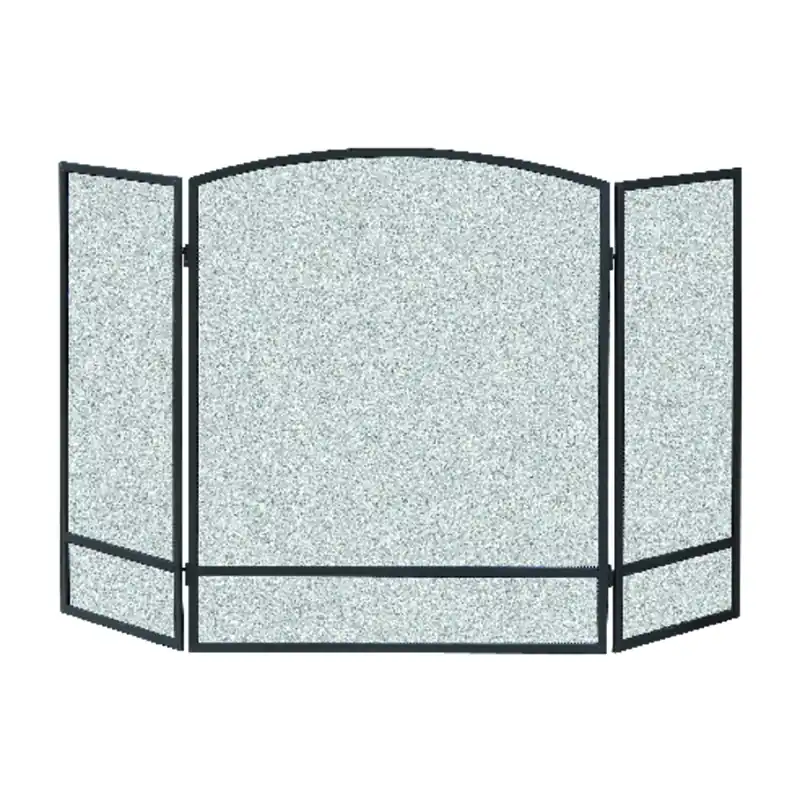 3-panel Fireplace Screen, Black, 30 X 48 In.