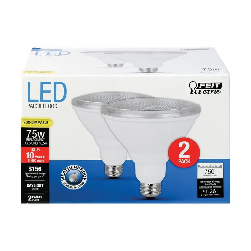 Par38 E26 (medium) Smart-enabled Led Bulb Daylight 75 Watt Equivalence 2 Pk