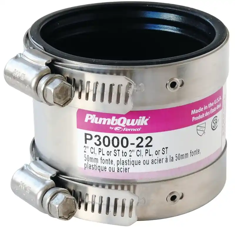 Proflex Schedule 40 2 In. Hub X 2 In. D Hub Neoprene Rubber 3-1/2 In. Shielded Coupling 1 Pk