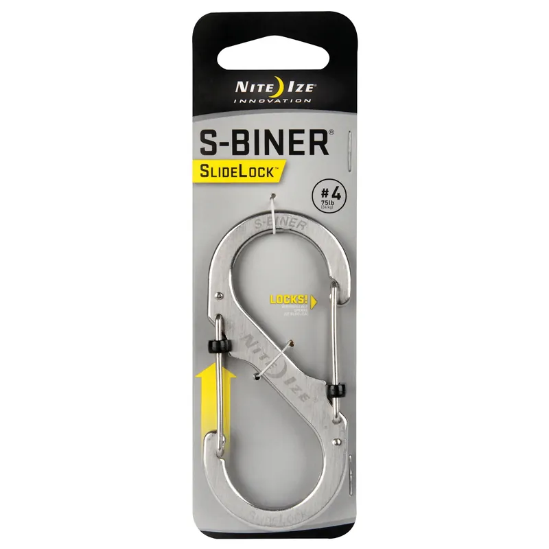 S-clip, Slide-lock, 4, Stainless Steel