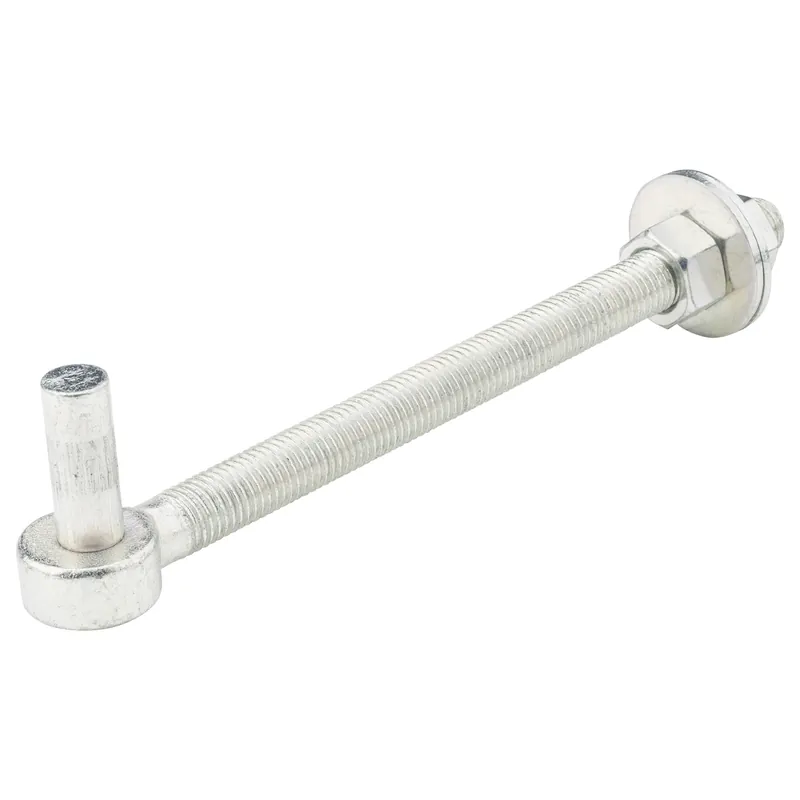 10 In. L Zinc-plated Silver Steel Bolt Hook 1 Pk