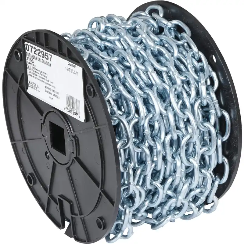 2/0 Blue Passing Link Chain, 50 Ft.